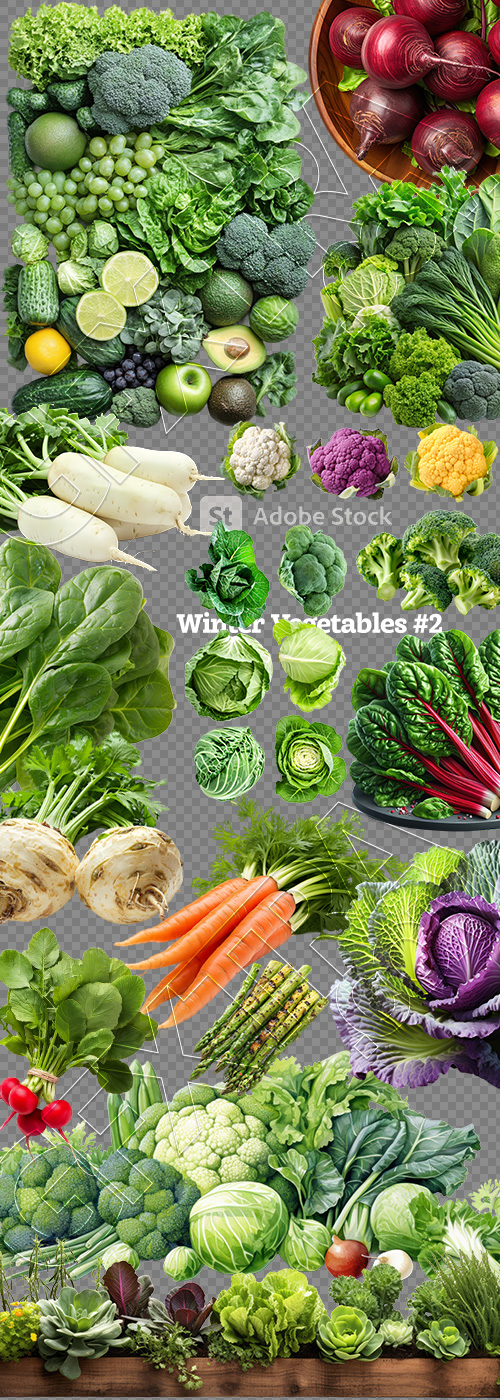 Winter Vegetables #2, 39xPNG