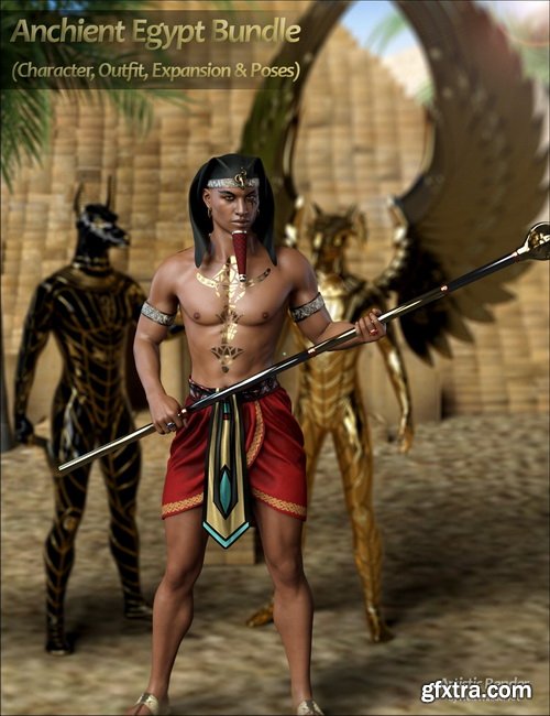 Daz3D Ancient Egypt Bundle Character Outfit Expansion And Poses
