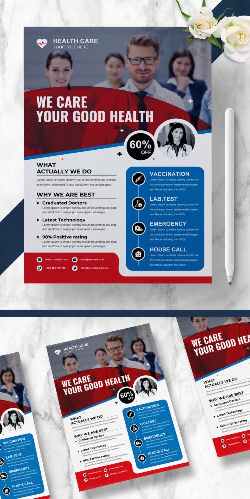 Health and Medical Flyer Layout Design - 460401168