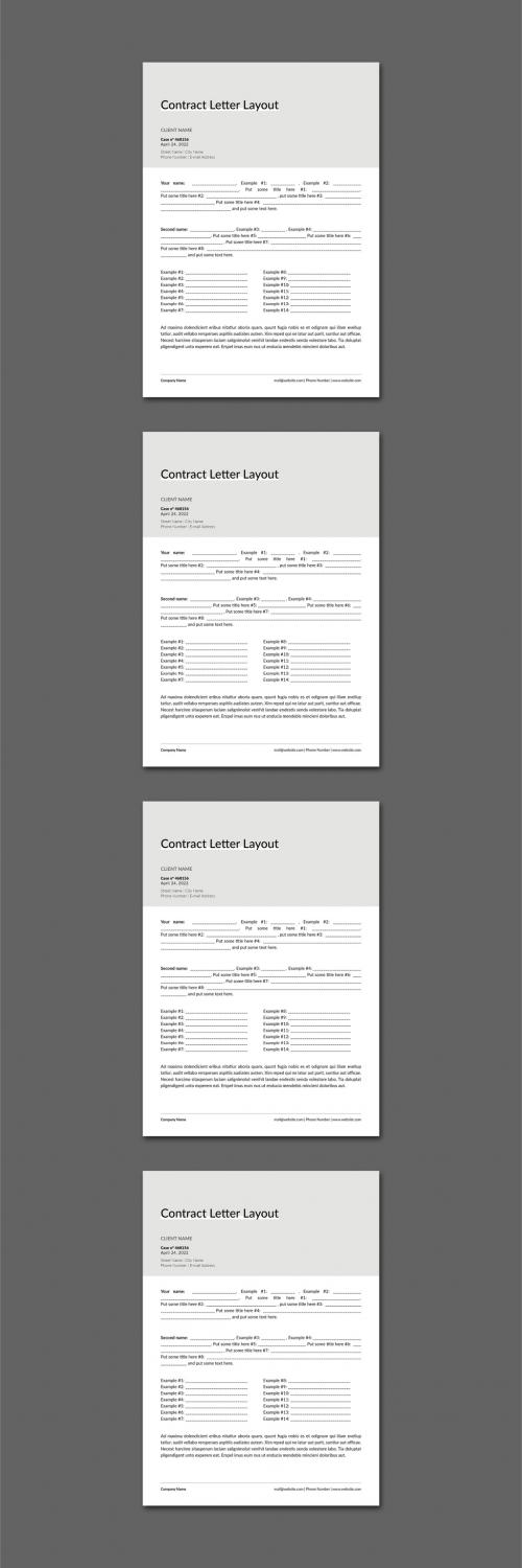 Contract Letter Layout - 461120528