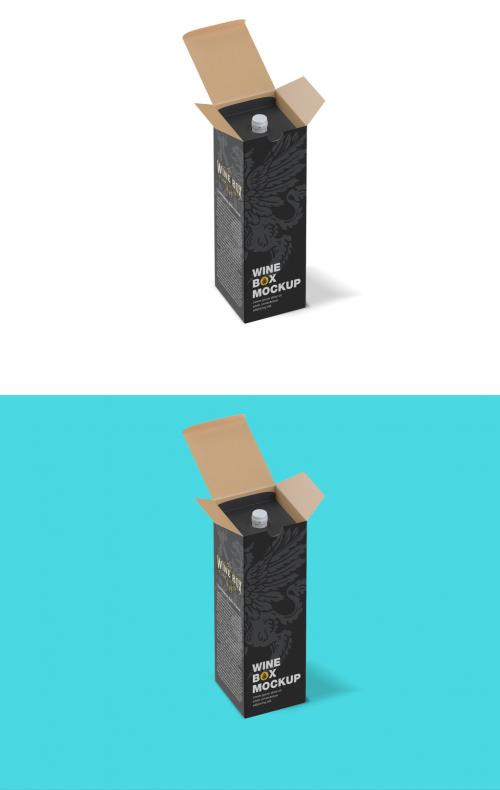 Paper Box for Bottles Mockup - 461120774