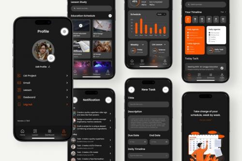 Agenda Planner Mobile UI Kit Figma