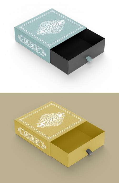 Opened Cardboard Box 3D Mockup - 461120930