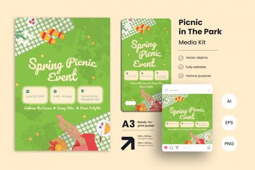 Spring Picnic in The Park Event Poster