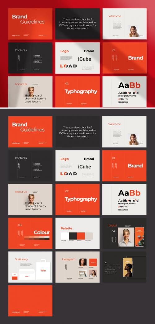 Brand Style Guidelines Brochure Layout - 461121340