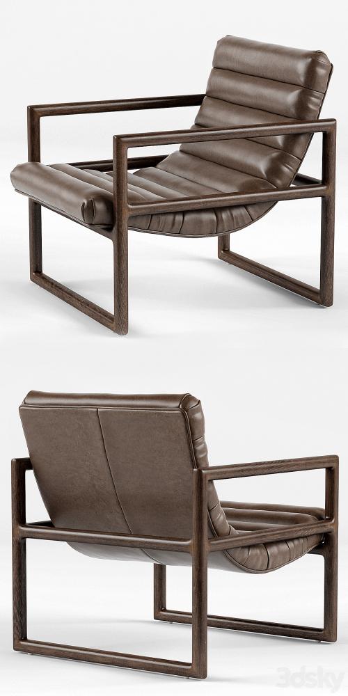Herold Scoop Channel Brown Leather Armchair