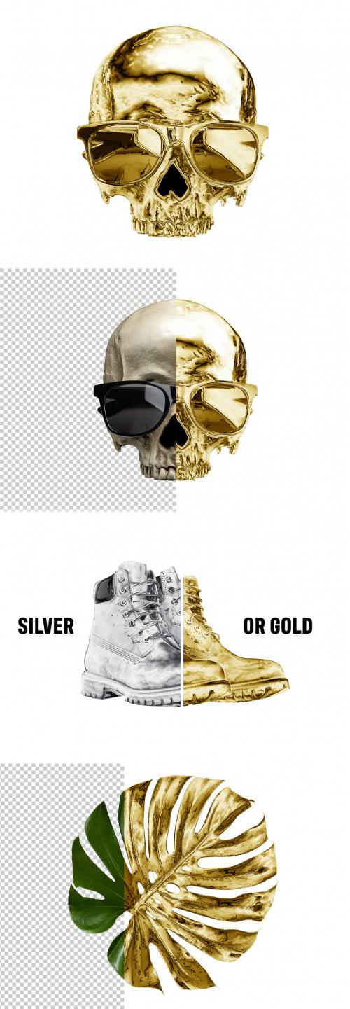 Turn Objects to Gold and Silver - 461121688
