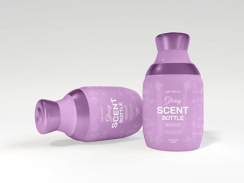 Perfume Scent Bottle Packaging Mockup Set