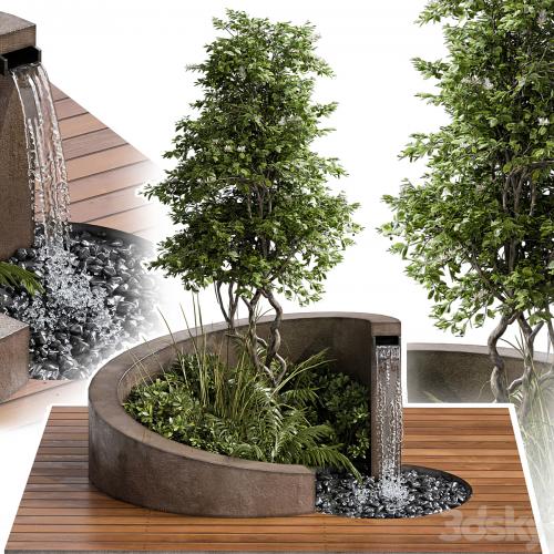 Landscape Furniture with Fountain - Architect Element 08