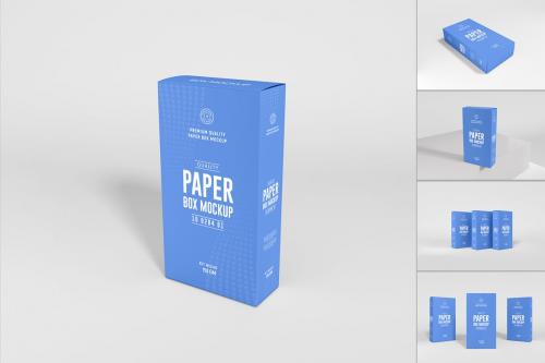 Paper Product Box Packaging Mockup Set