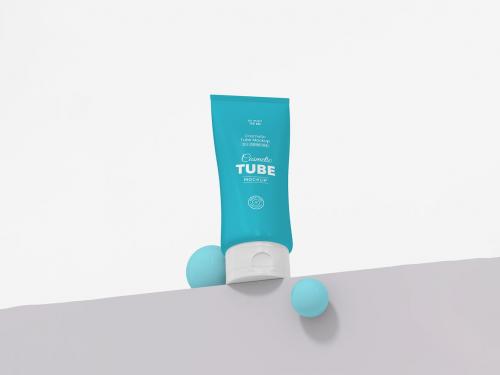 Cosmetic Cream Tube Packaging Mockup Set