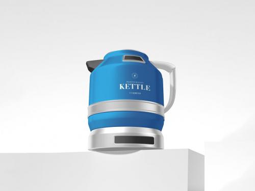 Cordless Electric Tea Kettle Branding Mockup Set