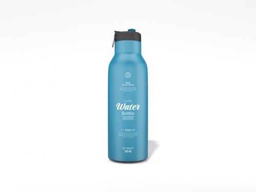 Metal Water Flask Bottle Branding Mockup Set