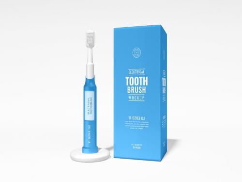 Electric Toothbrush Branding Mockup Set