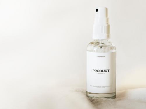 Clear Spray Bottle Mockup Minimal Style - 461122636