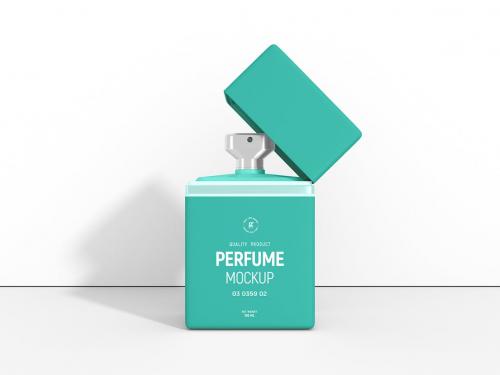 Glossy Perfume Body Spray Bottle Branding Mockups