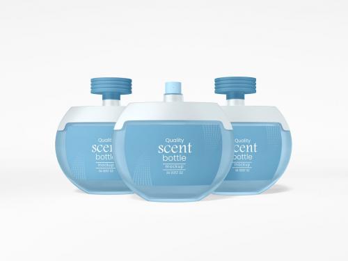Perfume Scent Spray Bottle Packaging Mockup Set