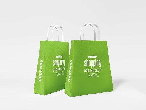 Paper Shopping Bag Branding Mockup Set