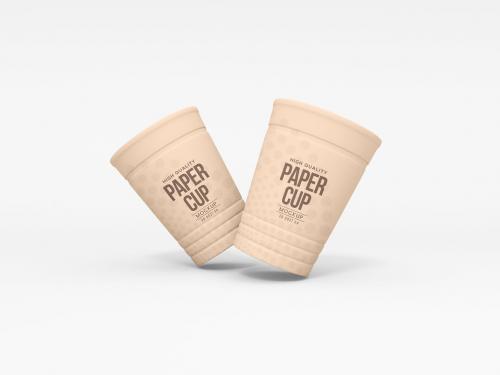 Take Away Paper Coffee Cup Branding Mockup Set