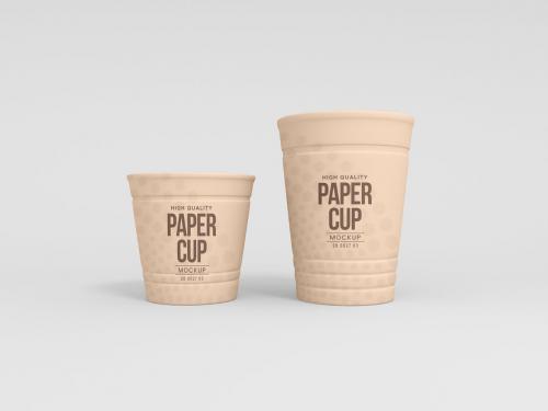 Take Away Paper Coffee Cup Branding Mockup Set
