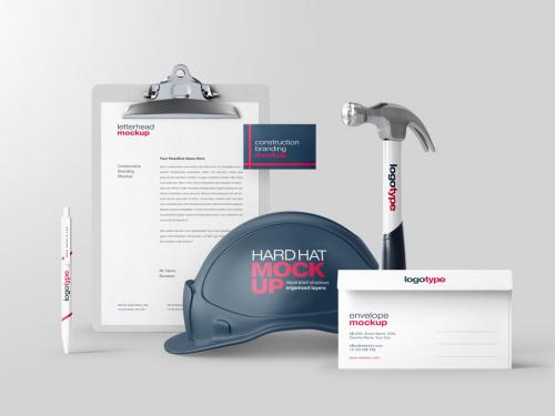 Construction and Architecture Branding Stationery Mockup - 461124302