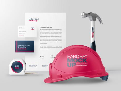 Construction and Architecture Branding Stationery Mockup - 461124403