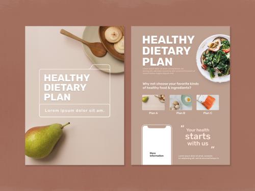 Dietary Plan Poster Layout Set - 461125242