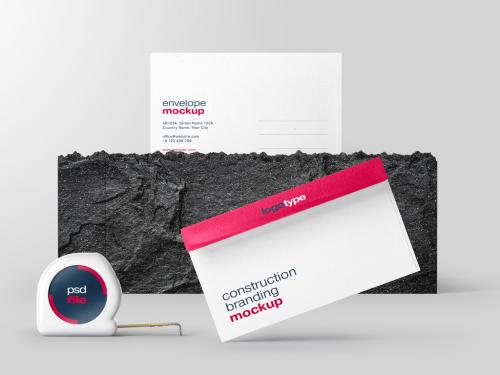 Construction and Architecture Branding Stationery Mockup - 461125434
