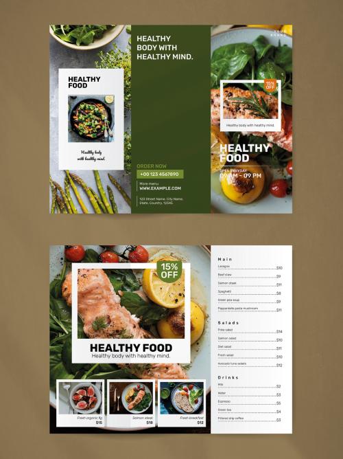 Healthy Food Brochure Layout - 461125654