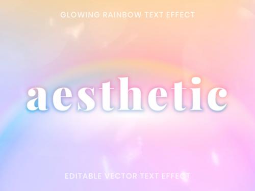 Glowing Rainbow Text Effect Layout - 461126090