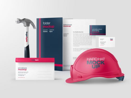 Construction and Architecture Branding Stationery Mockup - 461126138