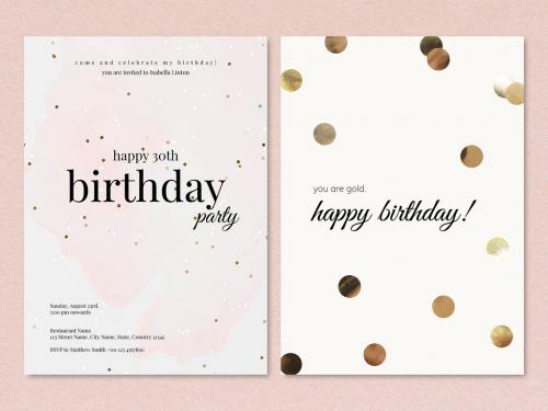 Birthday Invitation Card Layout - 461126522