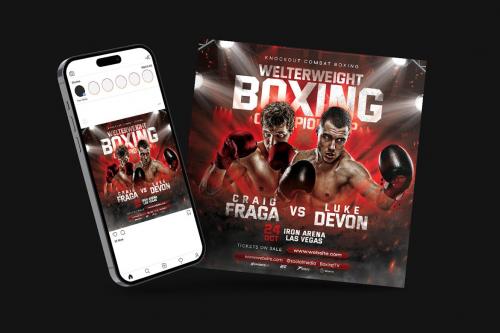 Boxing Fight Flyer Template