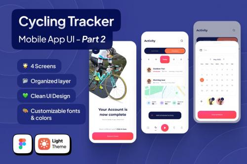 Cycling Tracker Mobile App Light Mode - Part 2