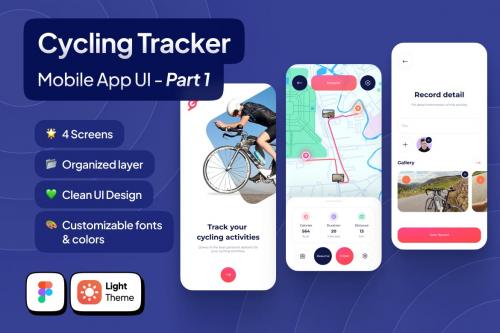 Cycling Tracker Mobile App Light Mode - Part 1