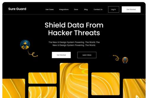 Safe - Hacker Website Hero UI