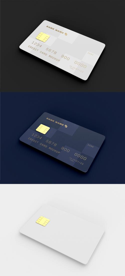 Isolated Plastic Credit Card Mockup - 461127402