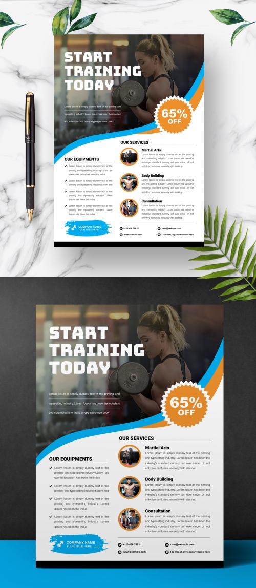 Fitness Flyer Layout - 461334218