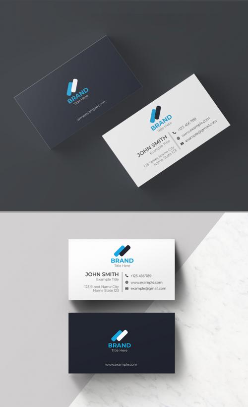 Corporate Business Card Layout - 461336809
