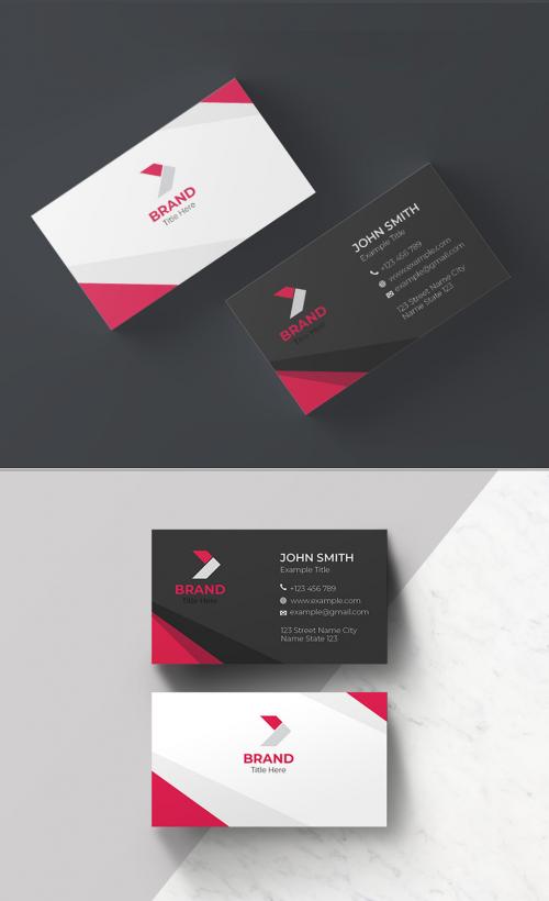 Corporate Business Card Layout - 461336812