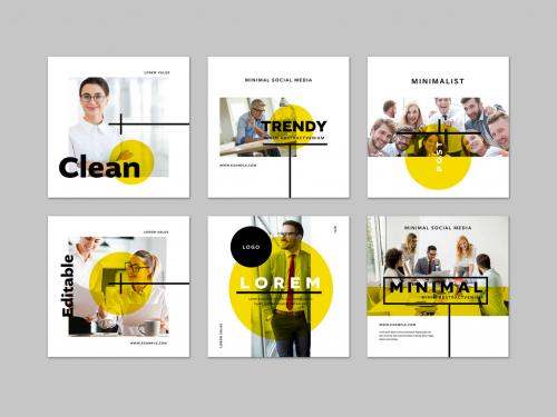 Yellow and Black Business Social Media Posts - 461348182