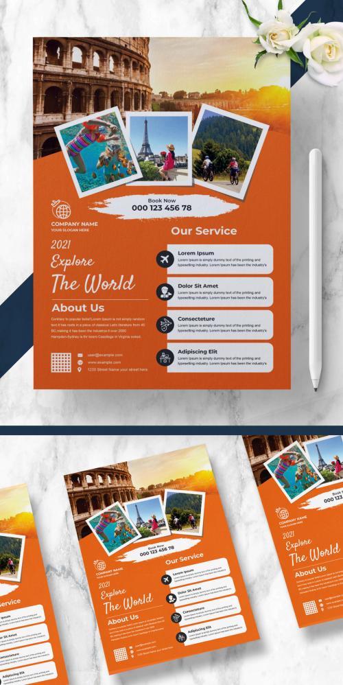 New Tour & Travel Flyer Layout  - 461520298