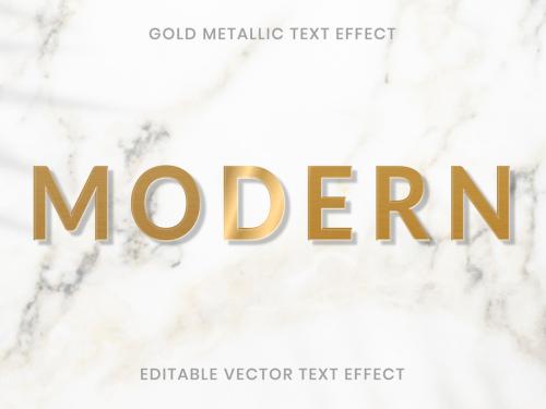 Gold Metallic Text Effect Editable Layout - 461594826