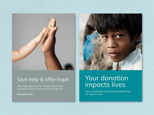 Children Charity Donation Poster Layout - 461594832