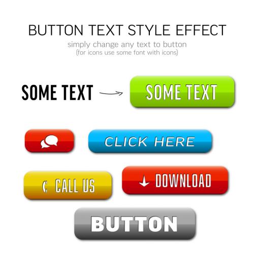 Text to 3D Button Editable Text Style Effect - 461595817