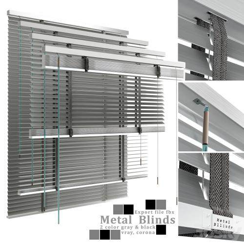 Metal blinds black & gray