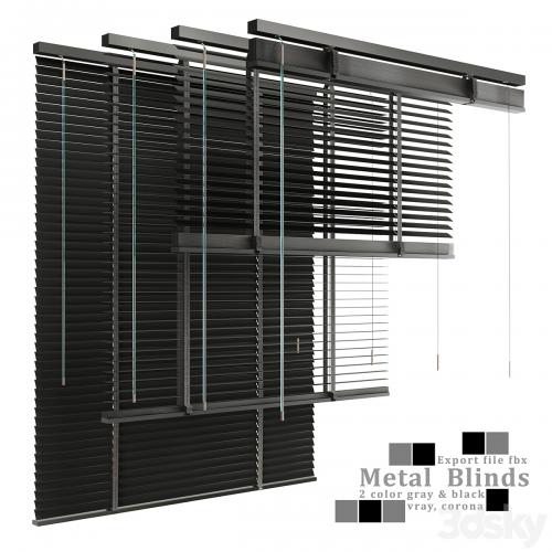 Metal blinds black & gray