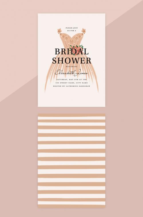 Bridal Shower Invitation Card with Dress Invitation - 461725762