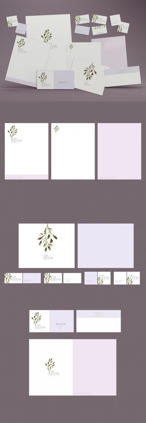 Stationery Lilac Botanic Branding - 461747682