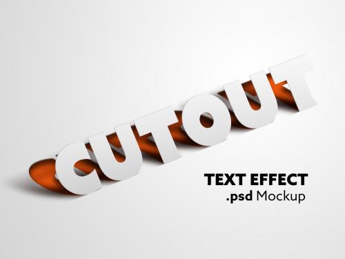 Cutout Text Effect Mockup - 462310131